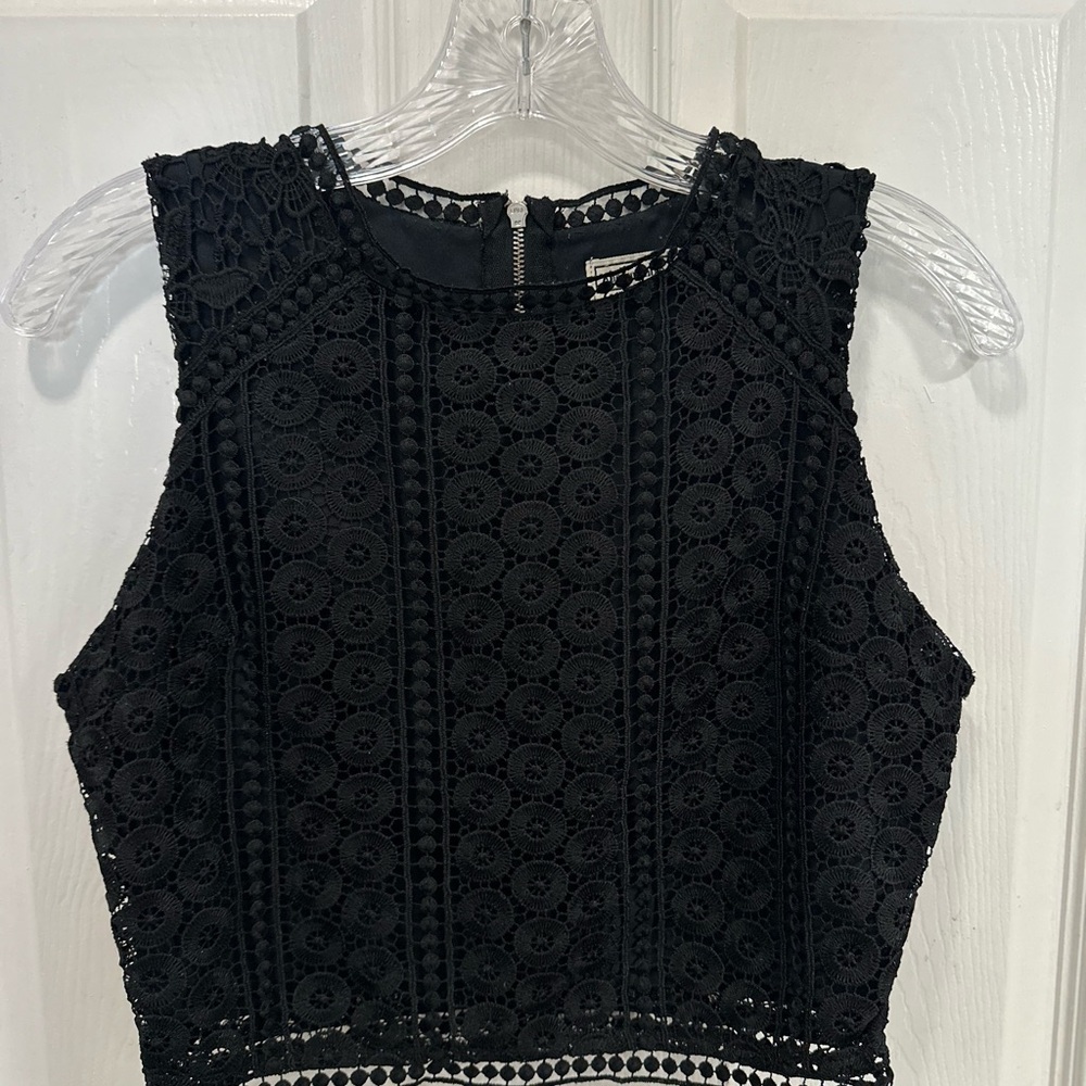 Abercrombie & Fitch Black Lace Crop Top